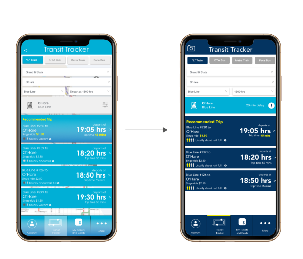 2. Another iteration was to work on visual hierarchy of the content to make the navigation more intuitive and clean.